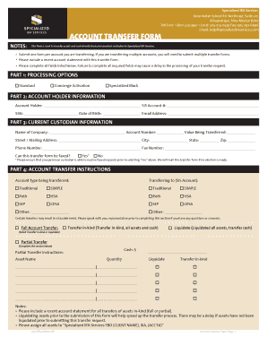 IRA Account Transfer Form