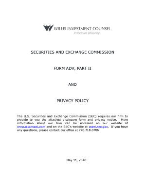Form ADV Part II - Investment Adviser Registration