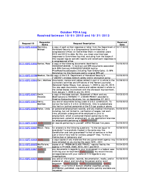 Received between 10012013 and 10312013