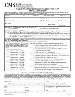 Illinois State Employees' Deferred Compensation Plan Enrollment Form