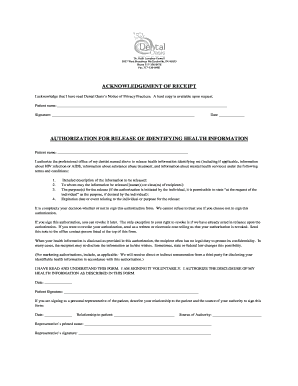 Dental Oasis HIPAA Authorization Form