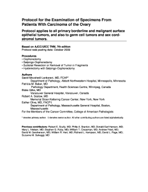 Ovary Cancer Examination Protocol