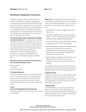 NUSCO 401k Beneficiary Designation Form