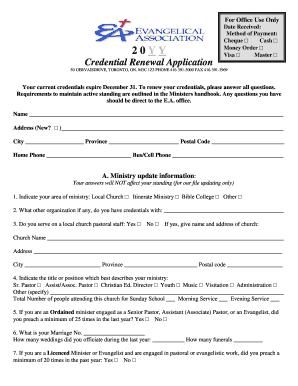 Credential Renewal Application