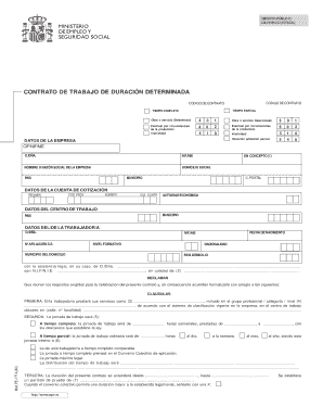 Contrato de Trabajo de Duración Determinada