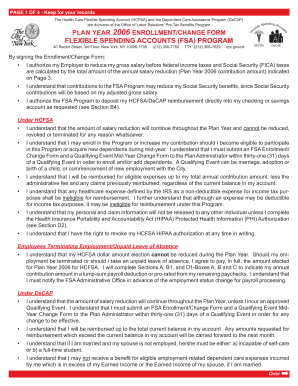 Health Care Flexible Spending Account Enrollment Form