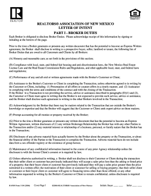 New Mexico Real Estate Letter of Intent