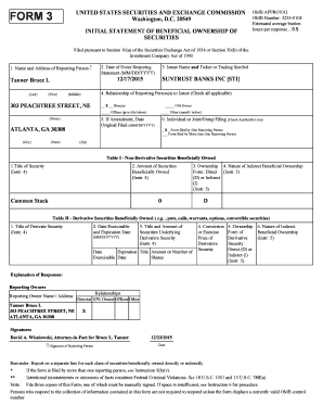 SEC Form 3 Beneficial Ownership