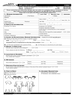 Employer's Report Form 7