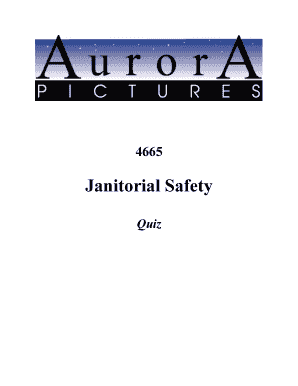 Janitorial Safety Orientation Quiz