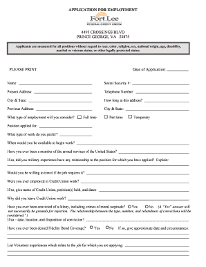 Employment Application Form