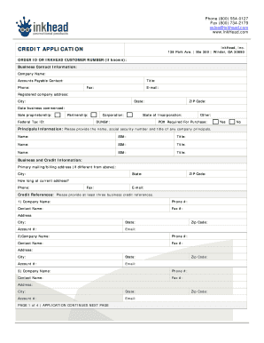 Credit Application Form