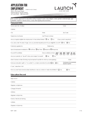 Application for Employment