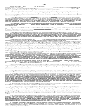 Residential Lease Agreement Template