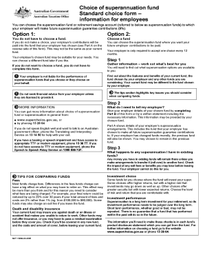 Australian Superannuation Choice Form