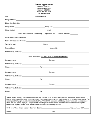 Credit Application Form