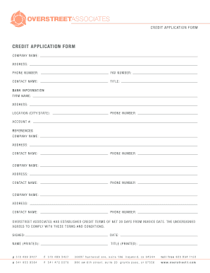 Credit Application Form