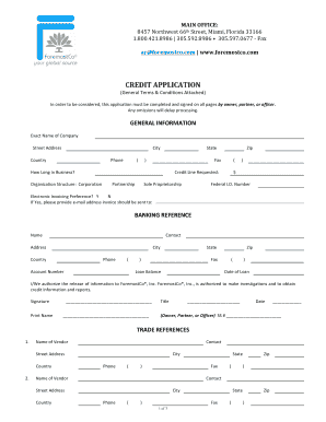 Credit Application Form