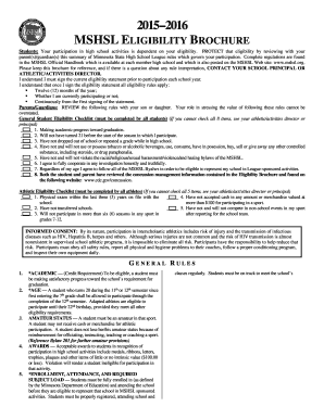 Minnesota High School League Eligibility Brochure