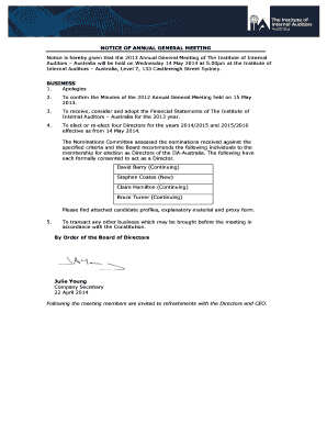 Notice of Annual General Meeting