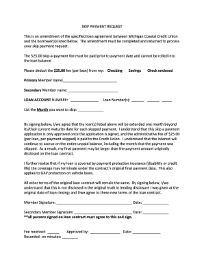 Skip Payment Request Amendment