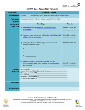 Action plan example - SMART Goal Action Plan Template