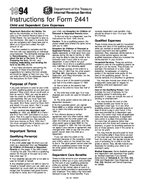 Instructions for Form 2441
