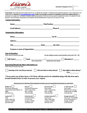 Police request letter - Donation Request Form 201213 PLEASE READ: THIS FORM MUST BE COMPLETED IN FULL IN ORDER FOR LASCARIS TO PROCESS ANY DONATION REQUEST