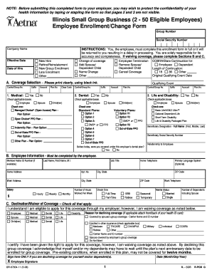 Illinois Small Group Business Employee Enrollment Form