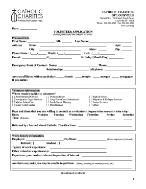 Volunteer Application Form