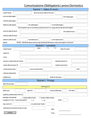 Comunicazione Obbligatoria Lavoro Domestico