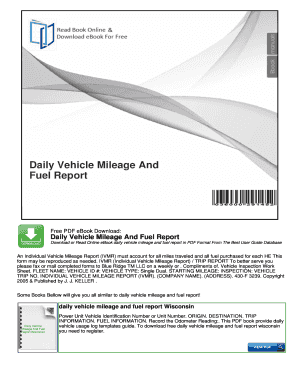 Individual Vehicle Mileage Report (IVMR)