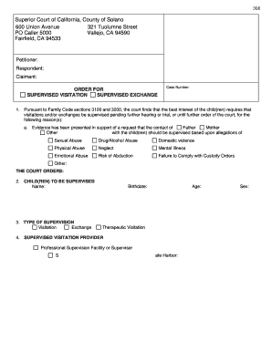Supervised Visitation Order