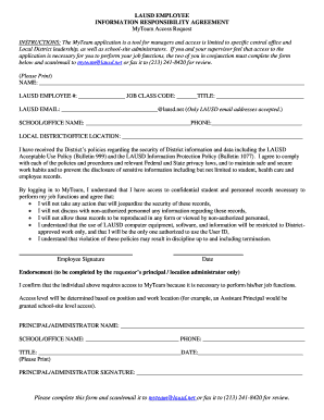 LAUSD Employee MyTeam Access Request Form