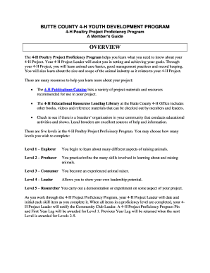 4-H Poultry Project Proficiency Program Guide