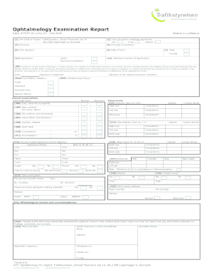 Ophthalmology Examination Report