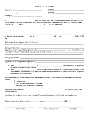 Affidavit of Service