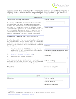 Aircraft Insurance Declaration