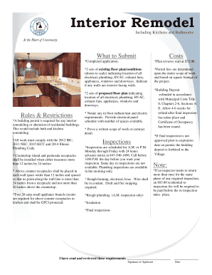 Interior Remodel Permit Application