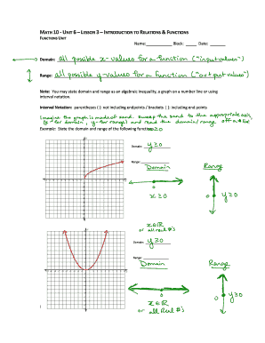 Unit6 Lesson3 DomainRange - STaRT-Education