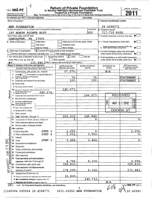 Form 990-PF 2011