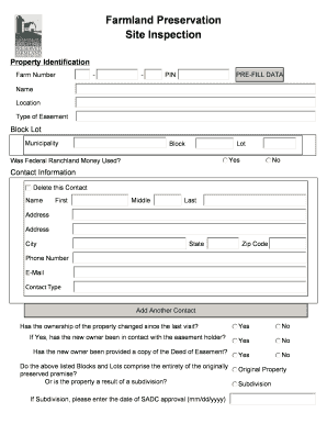 Farmland Preservation Site Inspection Form