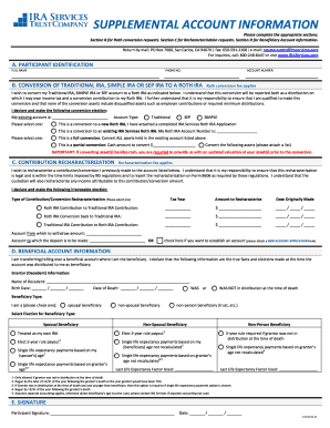 Supplemental Account Information Form