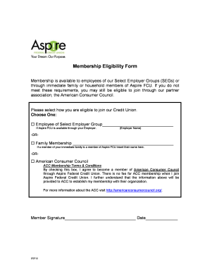 Membership Eligibility Form
