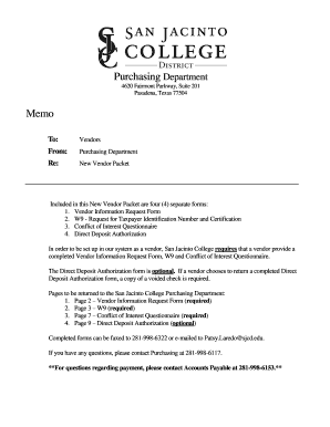 Vendor Information Request Form