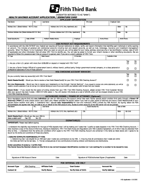 Health Savings Account Application