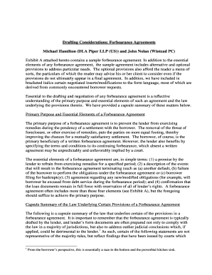Forbearance Agreement Template