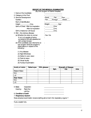 Medical Examination Report