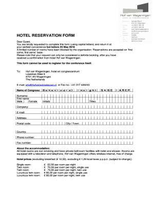 Hotel Reservation Form