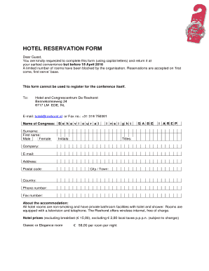 Hotel Reservation Form